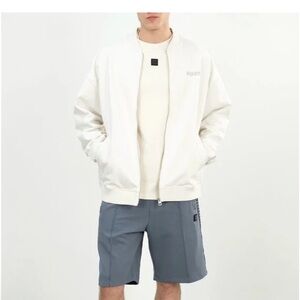 $158 HUGO By Hugo Boss Men’s Drochomber Bomber Jacket White Oversized Zip Small